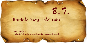 Barkóczy Tünde névjegykártya